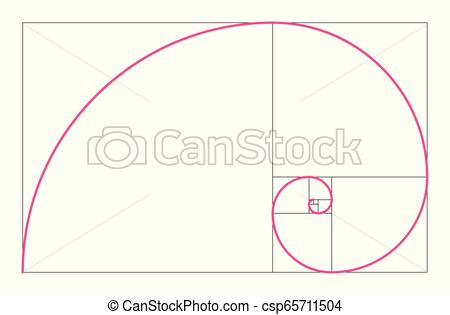 Golden Ratio Geometric Concept Pink Fibonacci Spiral Vector 450x315 Golden Ratio Geometric Concept Pink Fibonacci Spiral Vector