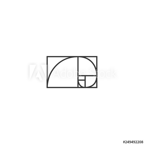 Golden Ratio Traditional Proportions Vector Icon Fibonacci Spiral 500x500 Golden Ratio Traditional Proportions Vector Icon Fibonacci Spiral
