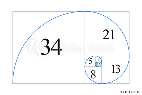 Golden Ratio Fibonacci Number Geometric Shapes Logo Vector 500x334 Golden Ratio Fibonacci Number Geometric Shapes Logo Vector