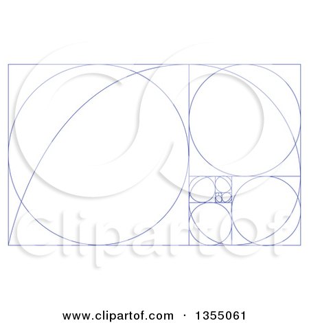 Clipart Of A Blue Fibonacci Spiral Design 450x470 Clipart Of A Blue Fibonacci Spiral Design