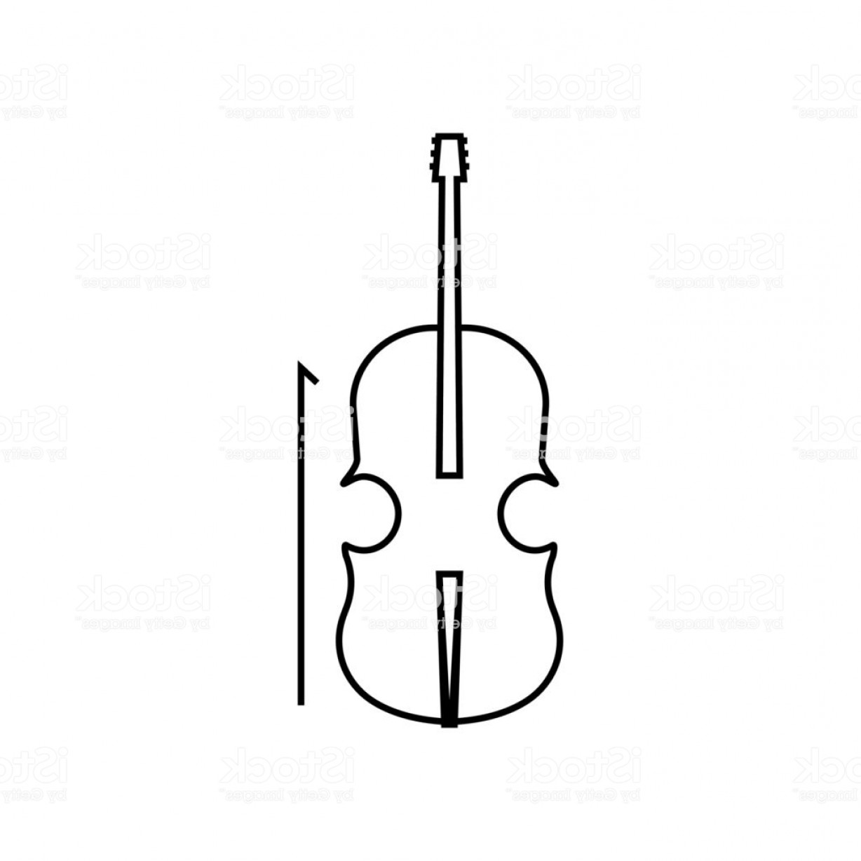 1228x1228 Violn Outline Violin Vector Icon For Web Design Isolated