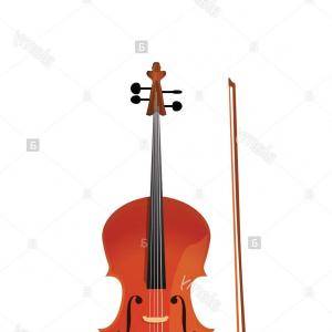 300x300 Violin With Fiddlestick Vector Clipart Catchsplace