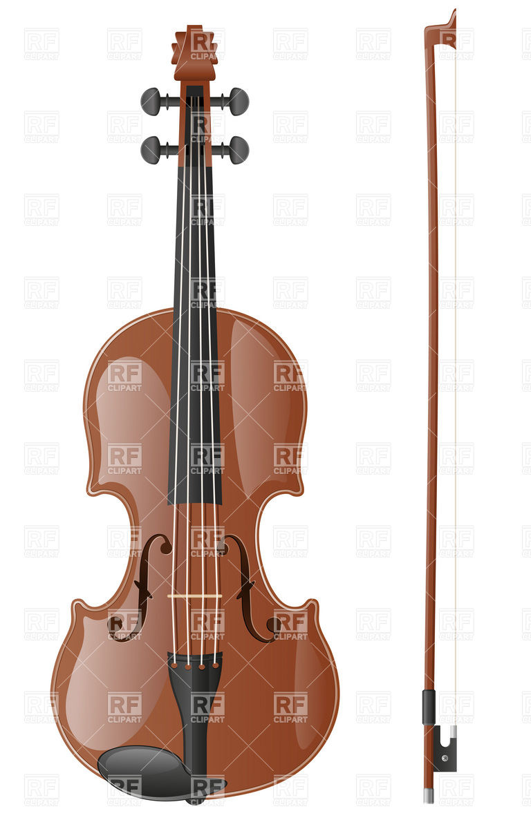 768x1200 Violin With Fiddlestick Vector Image Of Objects Konturvid