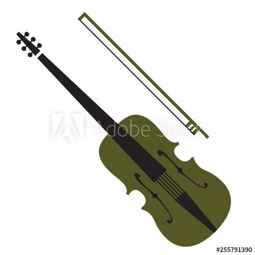 500x500 Violin Flat Illustration