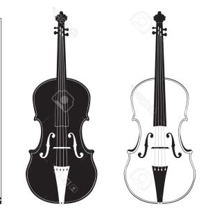 300x300 Photostock Vector Young Man Playing Violin Vector Silhouette