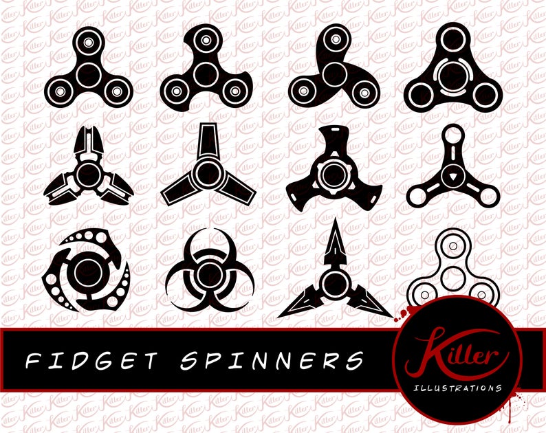 794x630 Fidget Spinner Vector Pack Clip Art Instant Etsy