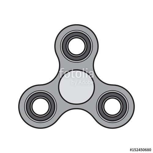 500x500 Fidget Spinners Isolated On White Background, Vector Illustration