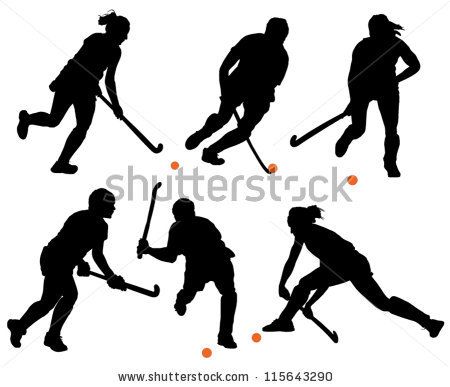 450x387 Field Hockey Silhouette On White Background