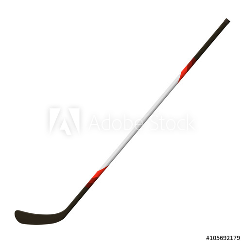 500x500 Vector Illustration Hockey Stick Isolated On A White Background