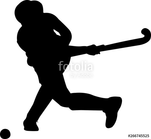 500x460 Field Hockey Women Isolated Vector Silhouette Stock Image