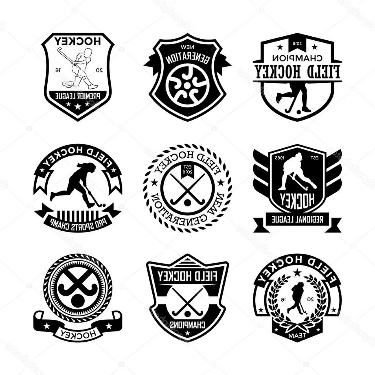 1228x1228 Stock Illustration Field Hockey Vector Icons Soidergi