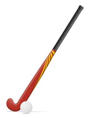 381x490 Field Hockey Stick And Ball Vector Illustration