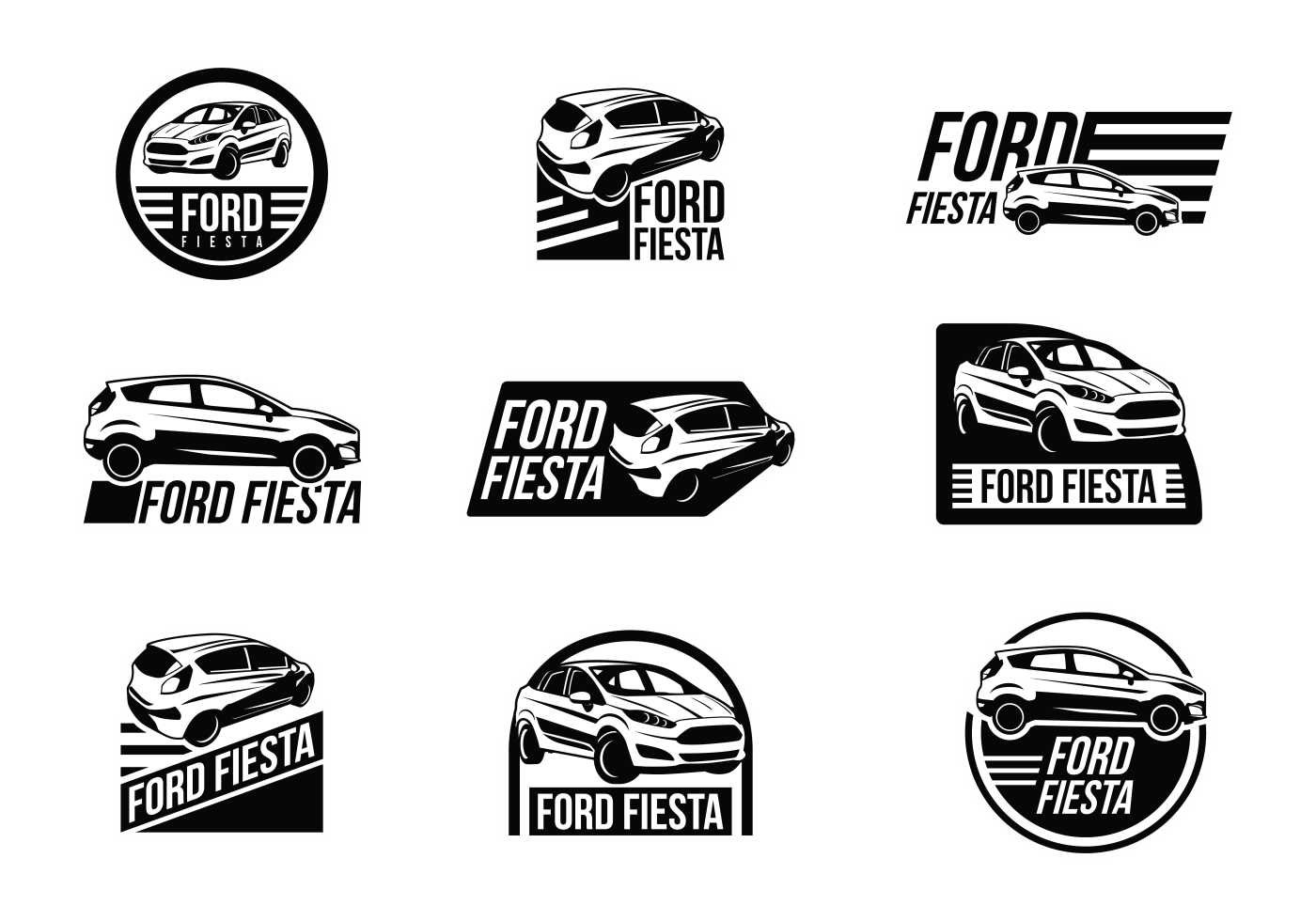 1400x980 Ford Fiesta Vector Labels Strike Off Ford, Vector Art, Fiestas