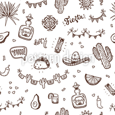 400x400 Fiesta Mexicana Vector Pattern