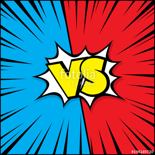 500x500 Fight Vector Graphic Background Blue And Red With Vs And Versus