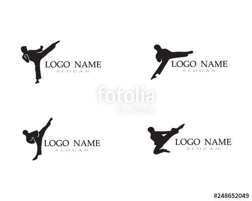 500x400 Karate And Taekwondo Logo Fight Vector Stock Image And Royalty