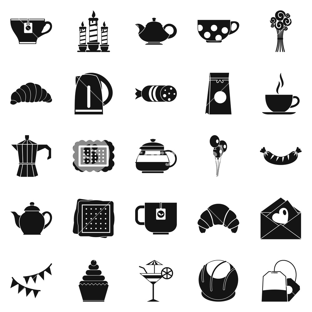 1000x1000 Tea Fight Icons Set Simple Set Of Tea Fight Vector Icons
