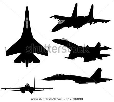 Fighter Jet Silhouette Vector at Vectorified.com | Collection of ...