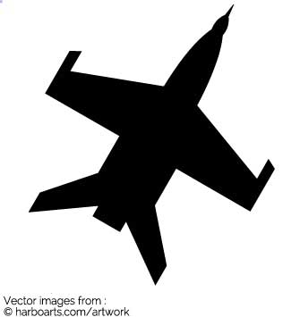 Fighter Jet Silhouette Vector at Vectorified.com | Collection of ...