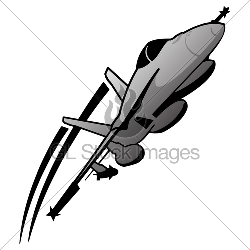 500x500 Military Fighter Jet Airplane Vector Illustration Gl Stock Images