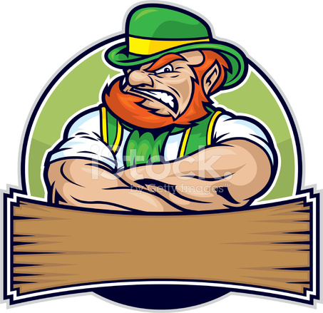 453x439 Fighting Irish Leprechaun Stock Vector