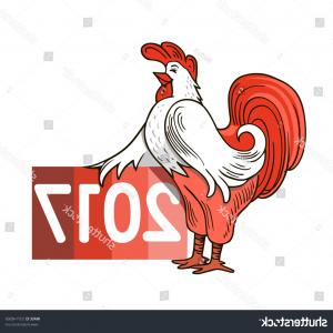300x300 Unique Fighting Rooster Outline Vector Pictures Wallkeeper
