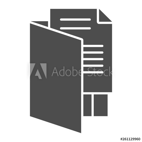 500x500 Open Folder Solid Icon Folder Vector Illustration Isolated