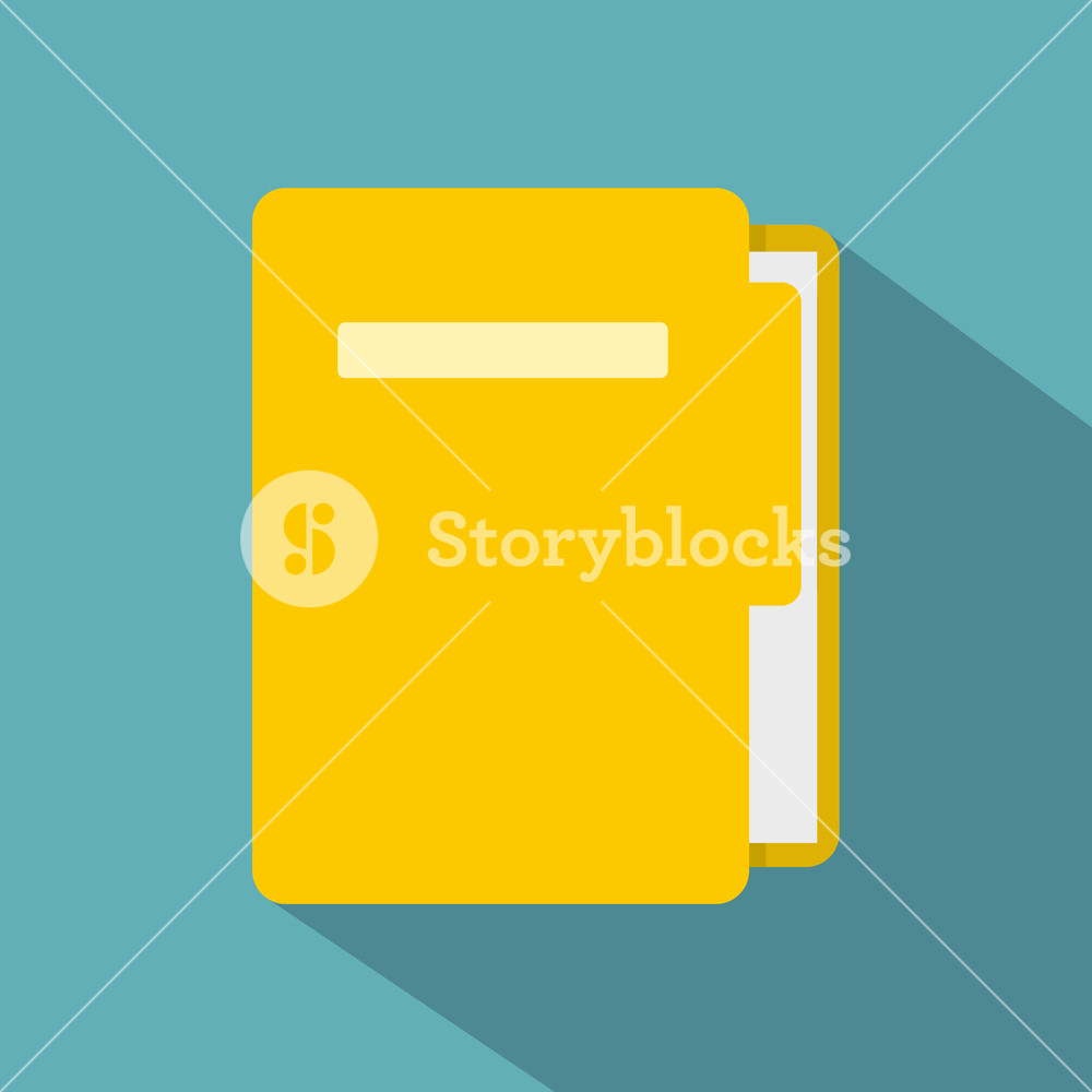 1000x1000 Yellow Folder Icon Flat Illustration Of Yellow Folder