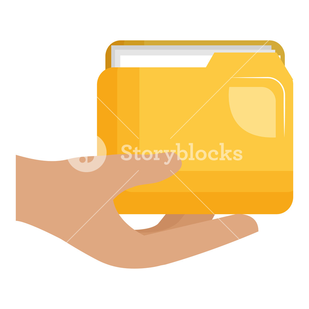 Hand With Folder Vector Illustration Design Royalty Free 1000x1000 Hand With Folder Vector Illustration Design Royalty Free