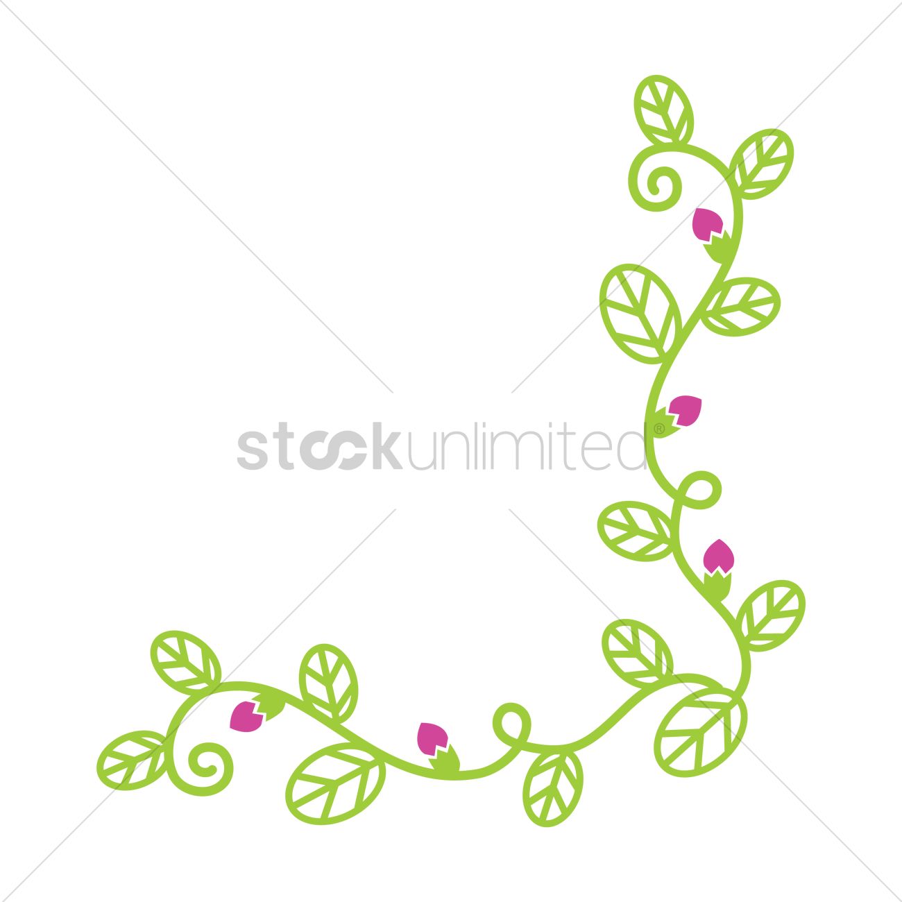1300x1300 Floral Filigree Border Vector Image