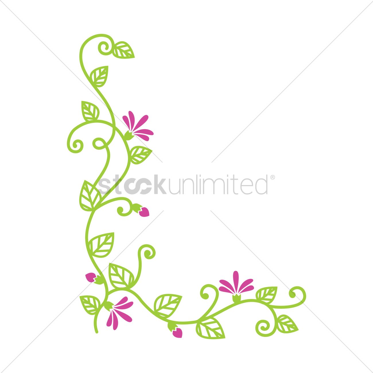 1300x1300 Floral Filigree Border Vector Image