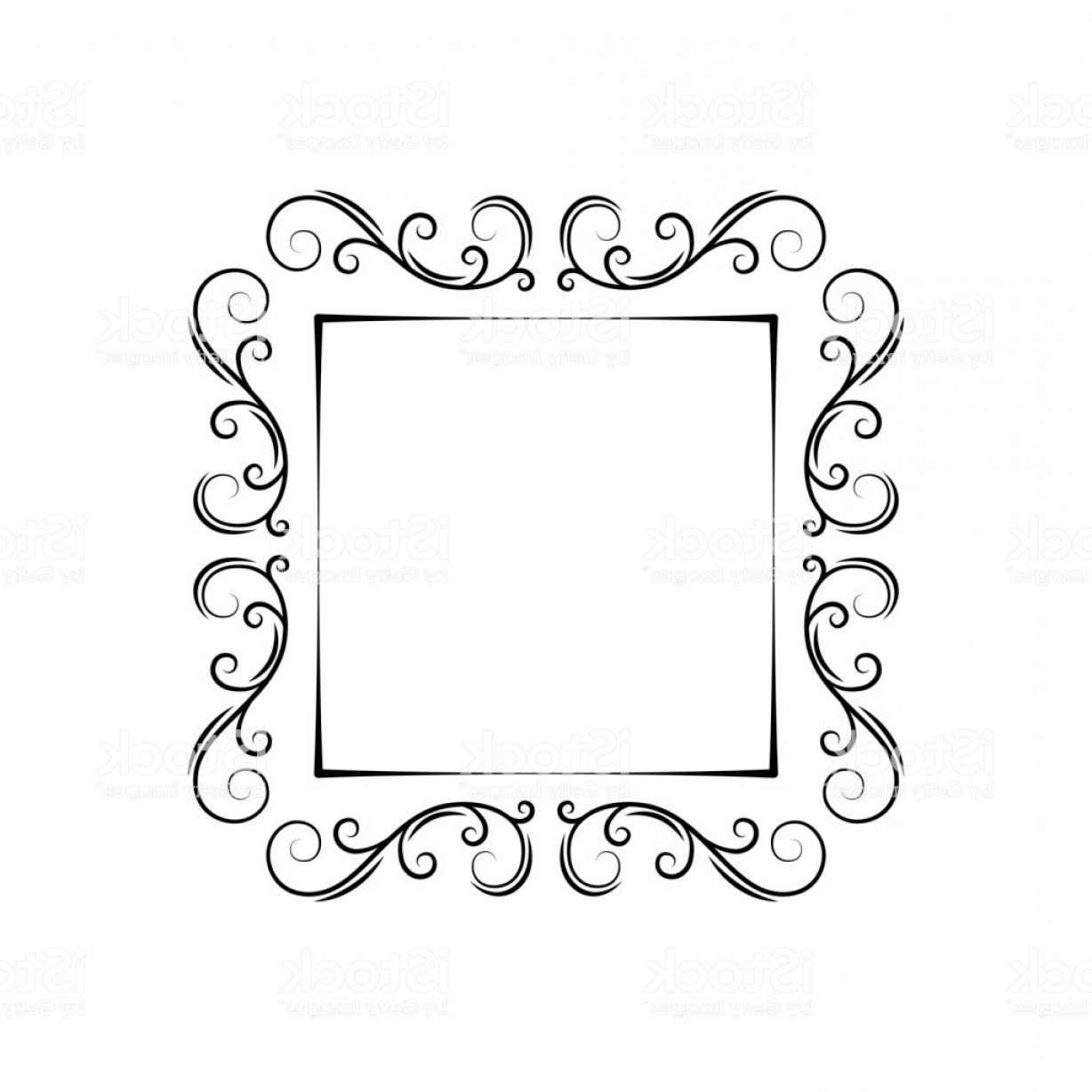 1228x1228 Ornamental Filigree Frame Vintage Decorative Design Elemet Swirls