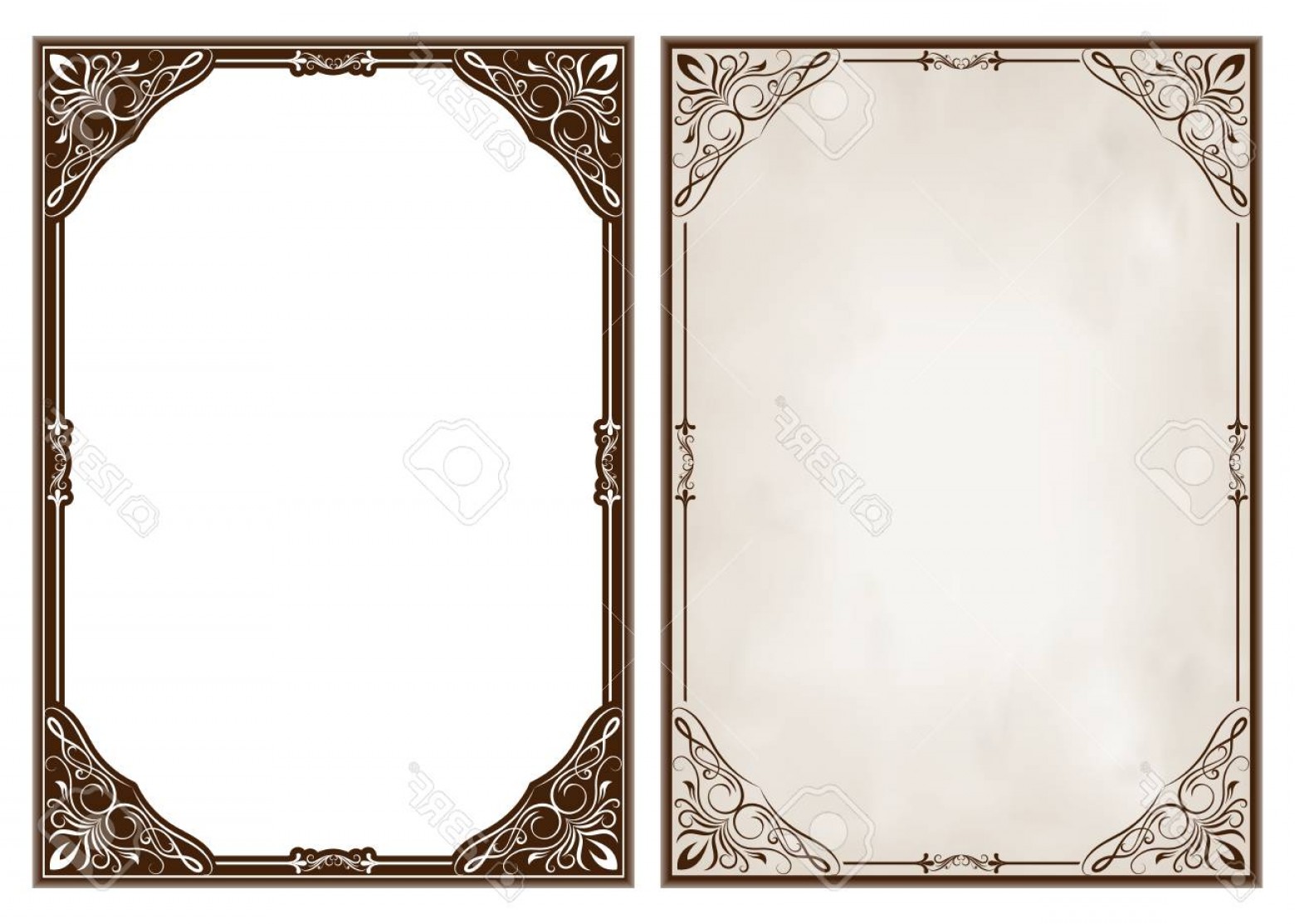 1560x1113 Photostock Vector Decorative Frame In Vintage Style With Beautiful