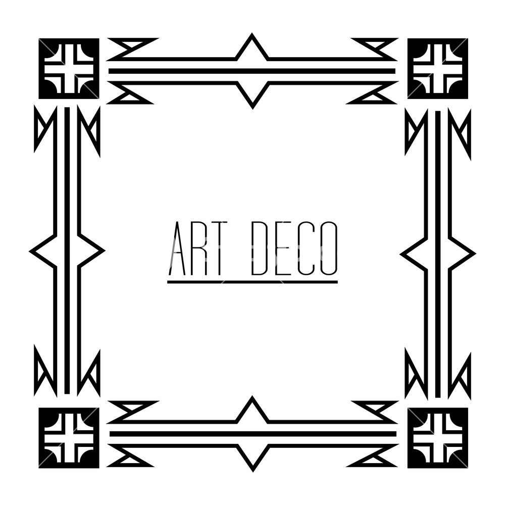 1000x1000 Elegant Antiquarian Frame In Art Deco Style Filigree Ornament