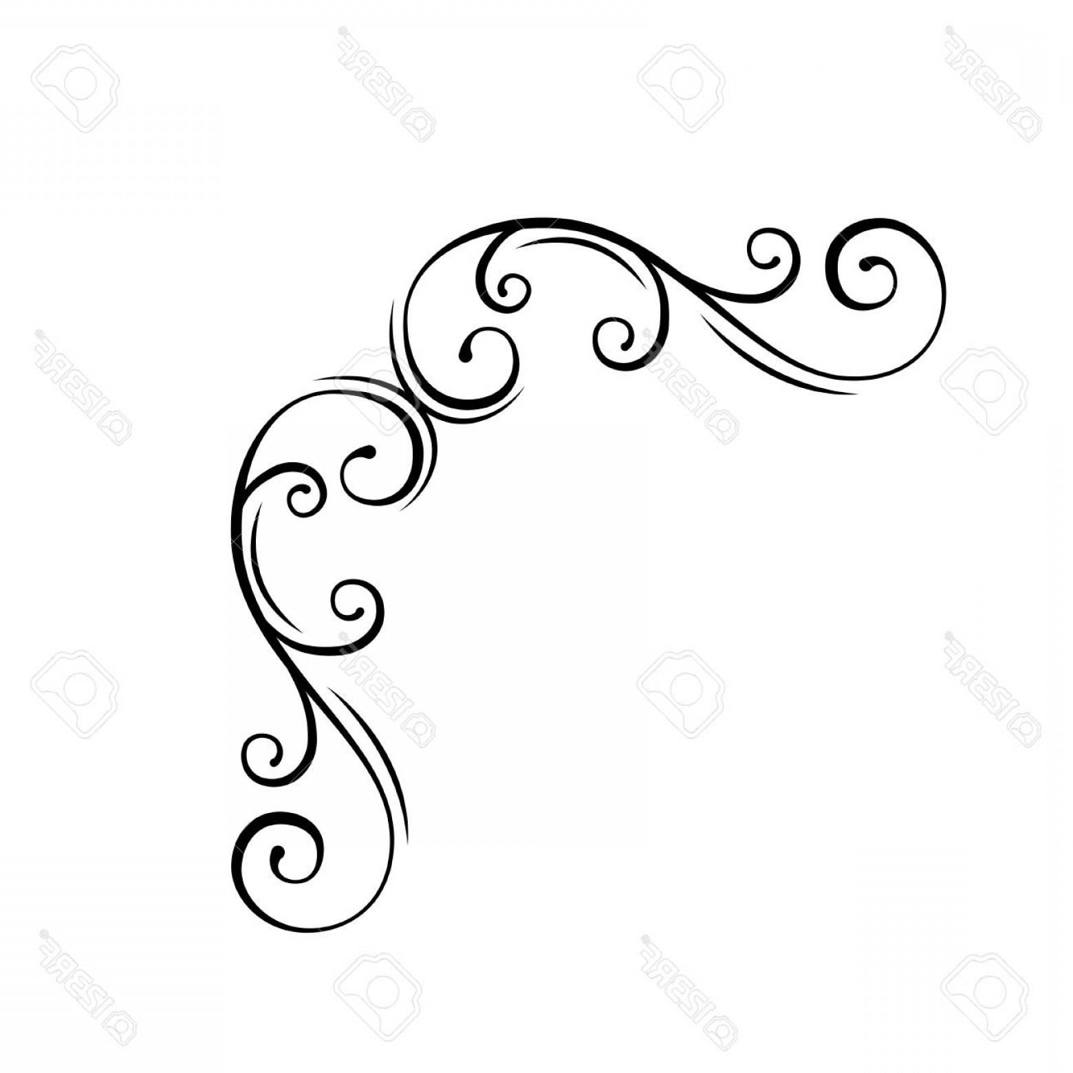 1560x1560 Photostock Vector Decorative Ornamental Corner Floral Filigree