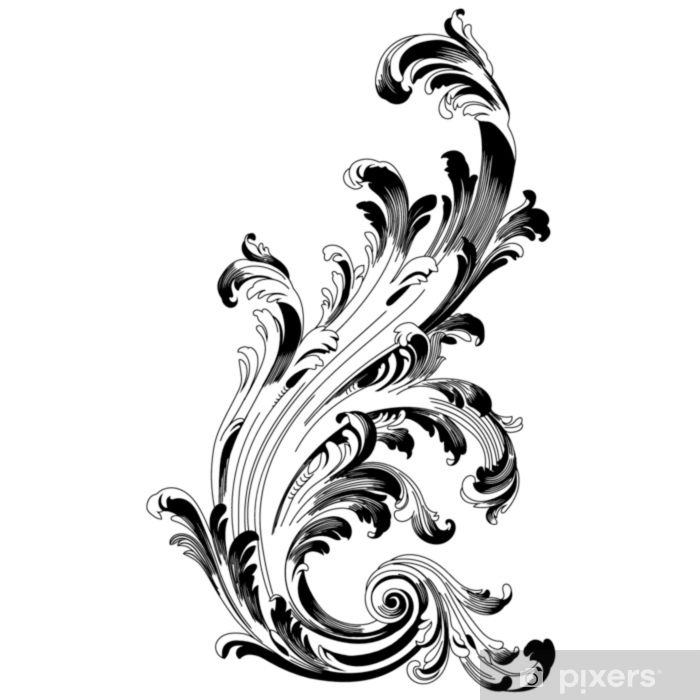 700x700 Vintage Baroque Ornament Retro Pattern Antique Style Acanthus