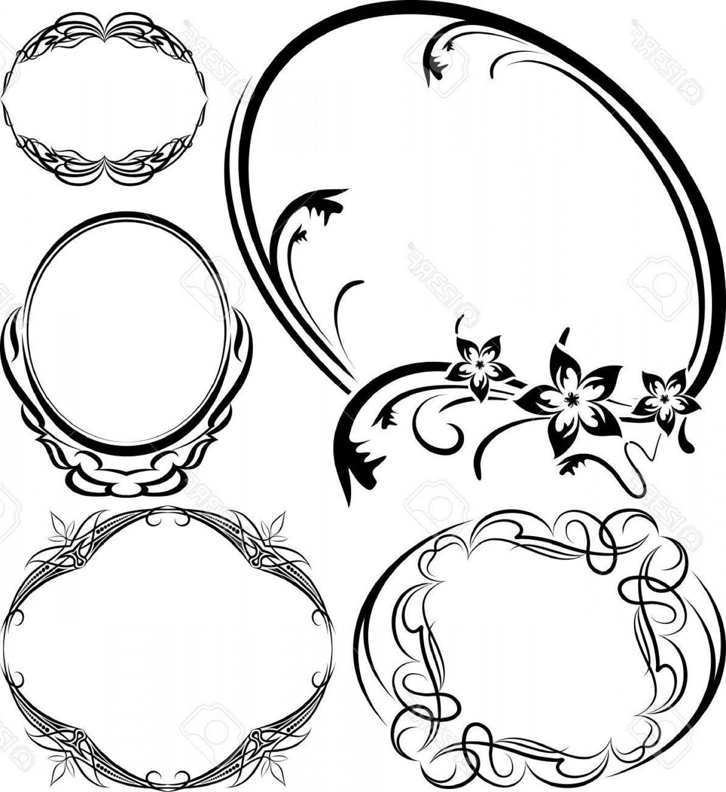 1429x1560 Filigree Frame Vector