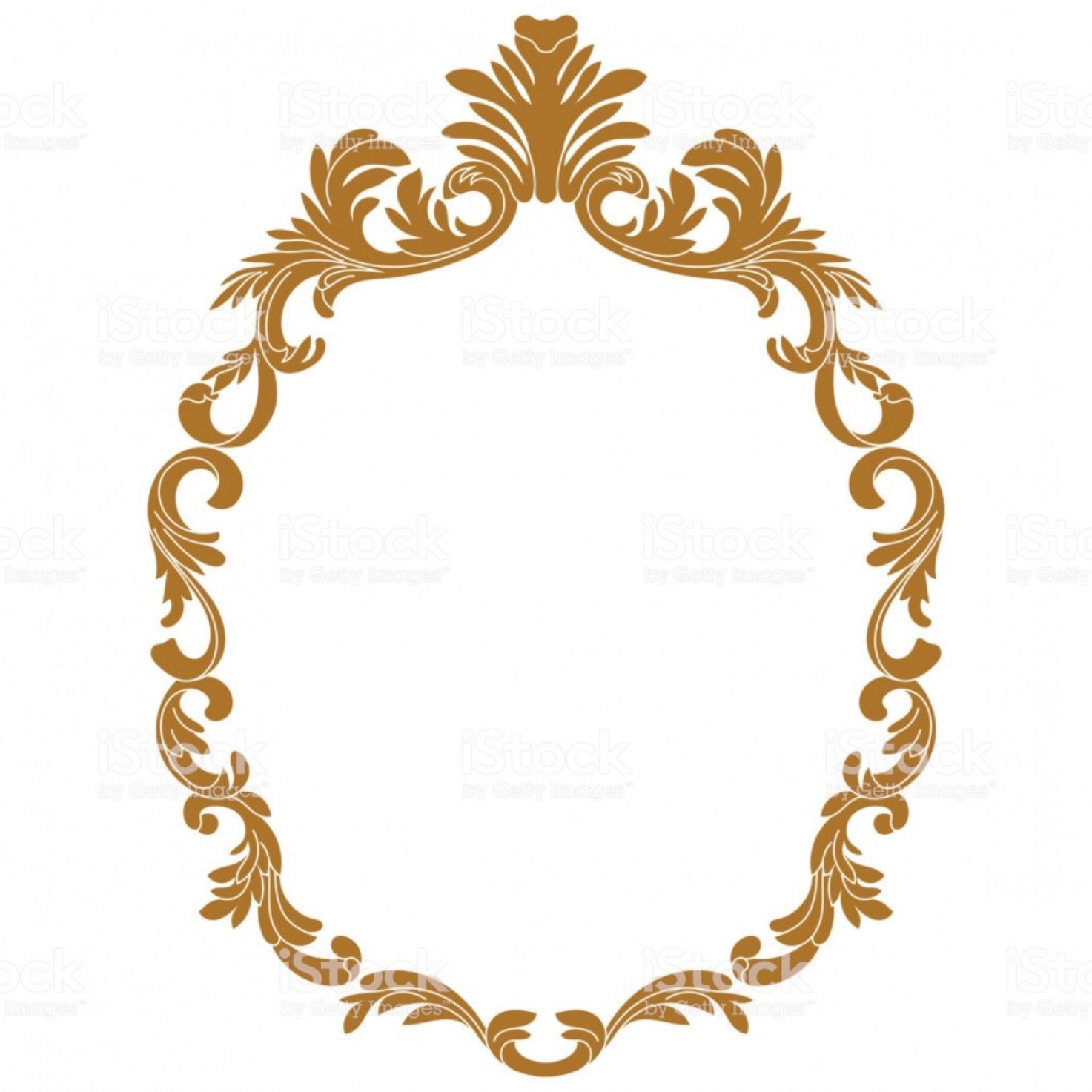 1473x1473 Golden Vintage Oval Graphical Frame In Antique Style Vector Gm