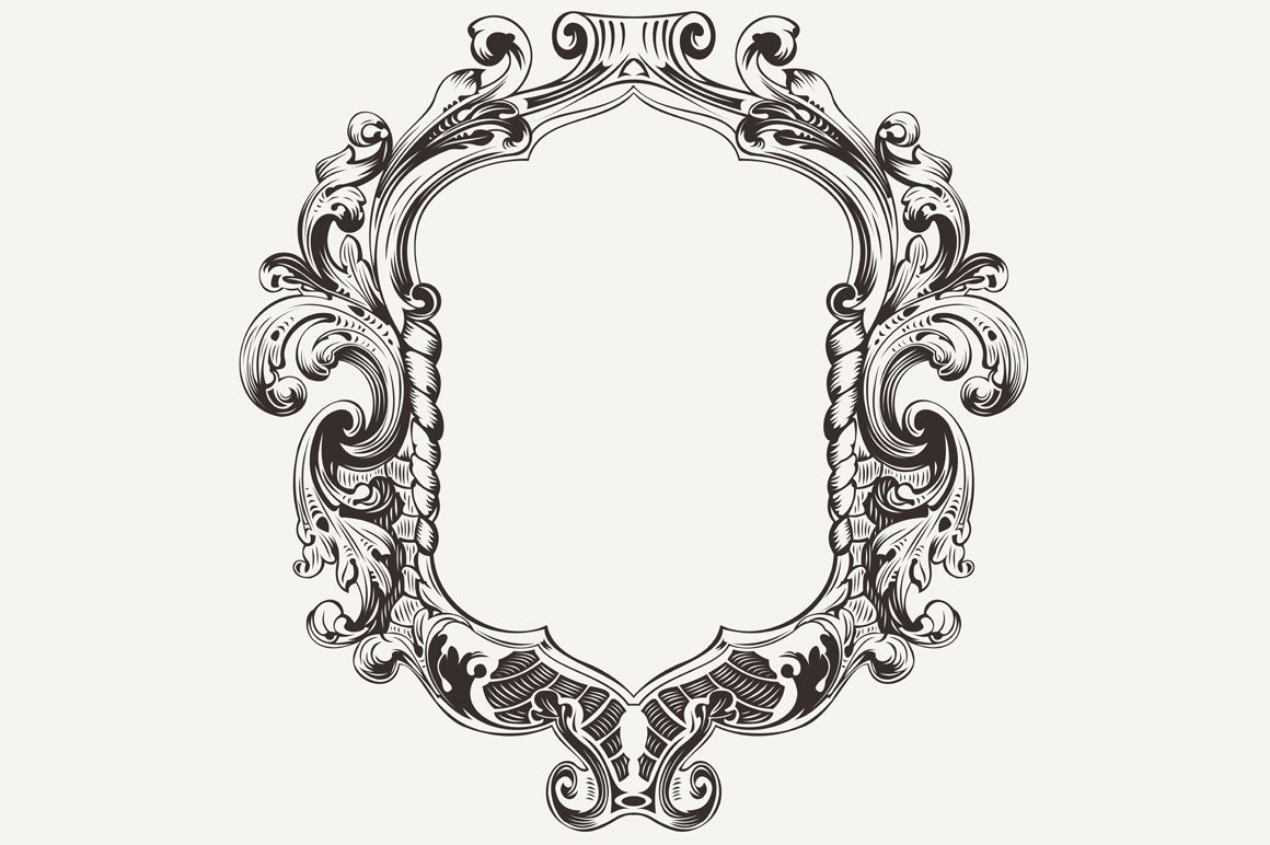 1160x772 High Ornate Vintage Frame Vector