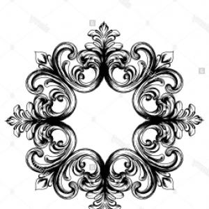 300x300 Baroque Vector Vintage Ornament Decorative Design Element Filigree