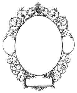 248x300 Oval Filigree Frame Tattoo Free Vintage Vector Graphics Floral