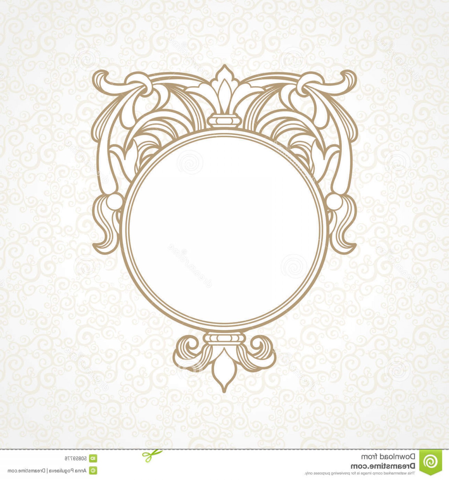 1560x1668 Stock Illustration Filigree Vector Frame Victorian Style Ornate