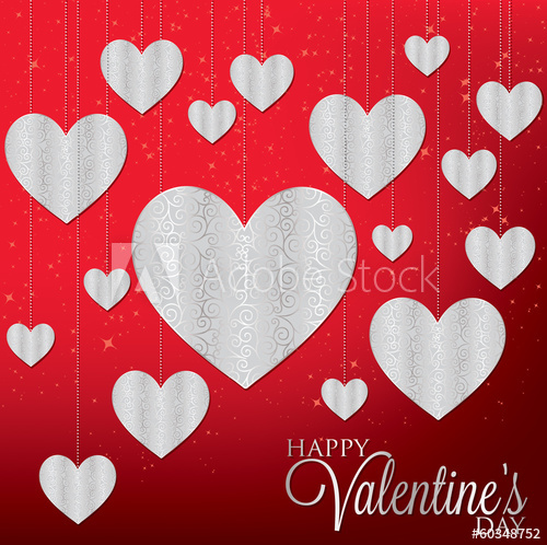Hanging Filigree Heart Card In Vector Format 500x498 Hanging Filigree Heart Card In Vector Format