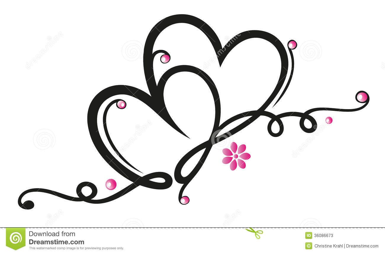 Hearts, Filigree Royalty Free Stock Photography 1300x857 Hearts, Filigree Royalty Free Stock Photography