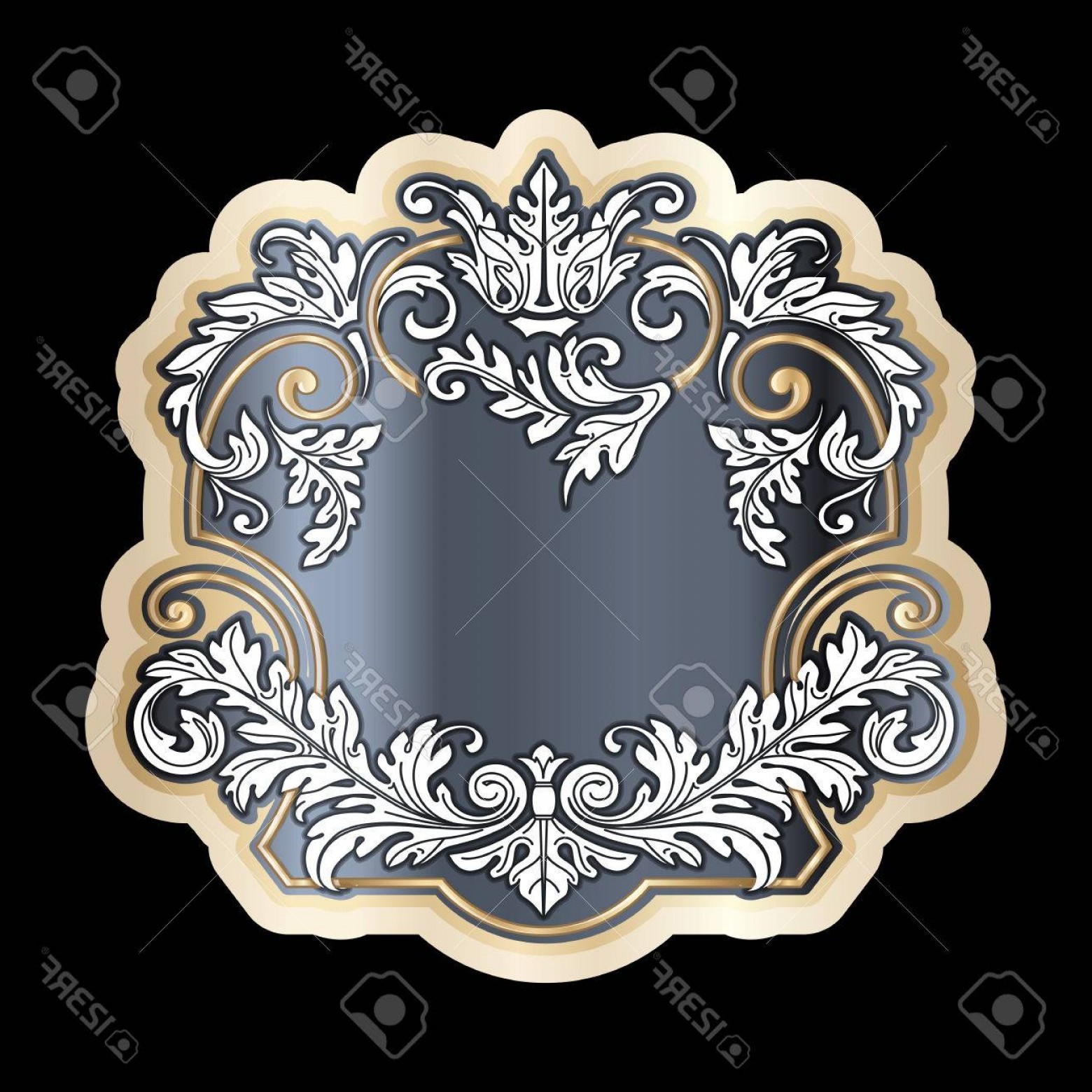 Photostock Vector Richly Decorated Vintage Baroque Scroll Design 1560x1560 Photostock Vector Richly Decorated Vintage Baroque Scroll Design