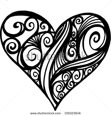 Filigree Heart Clipart 449x470 Filigree Heart Clipart