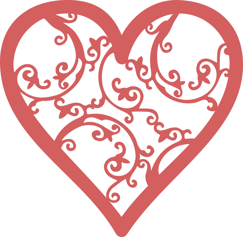 Filigree Heart Vector at Vectorified.com | Collection of Filigree Heart