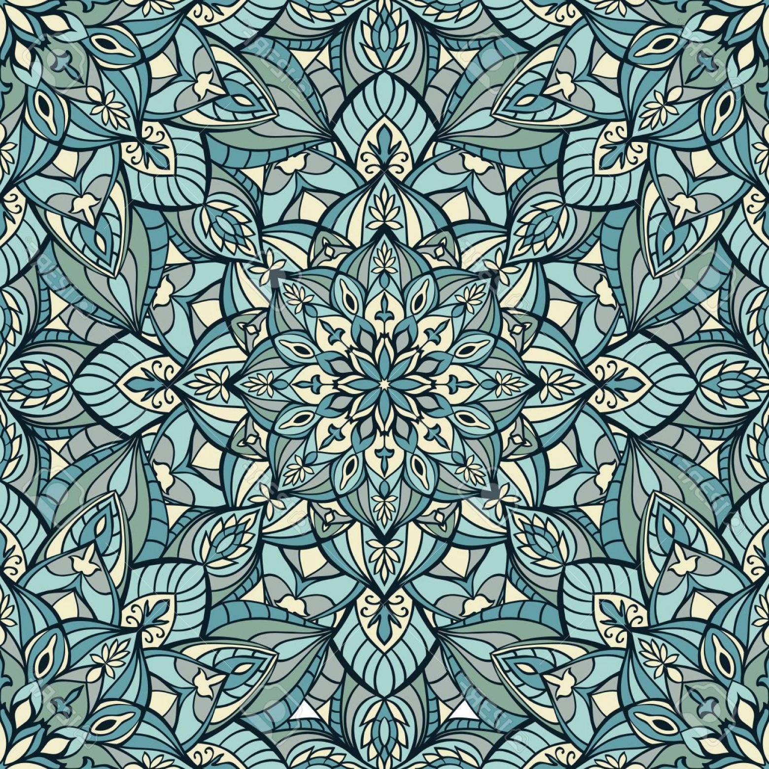 1560x1560 Photostock Vector Seamless Oriental Medieval Ornament Vector