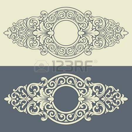450x450 Stock Vector Ottoman Style Menu Cards Filigree Design, Baroque