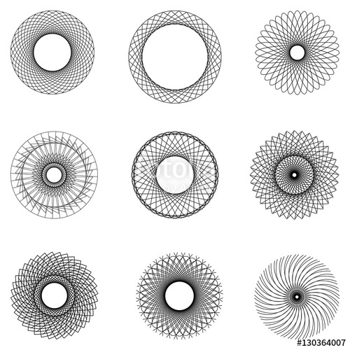 500x500 Set Watermark Round Filigree Pattern Stock Image And Royalty Free